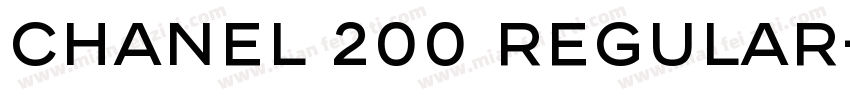 Chanel 200 Regular字体转换
